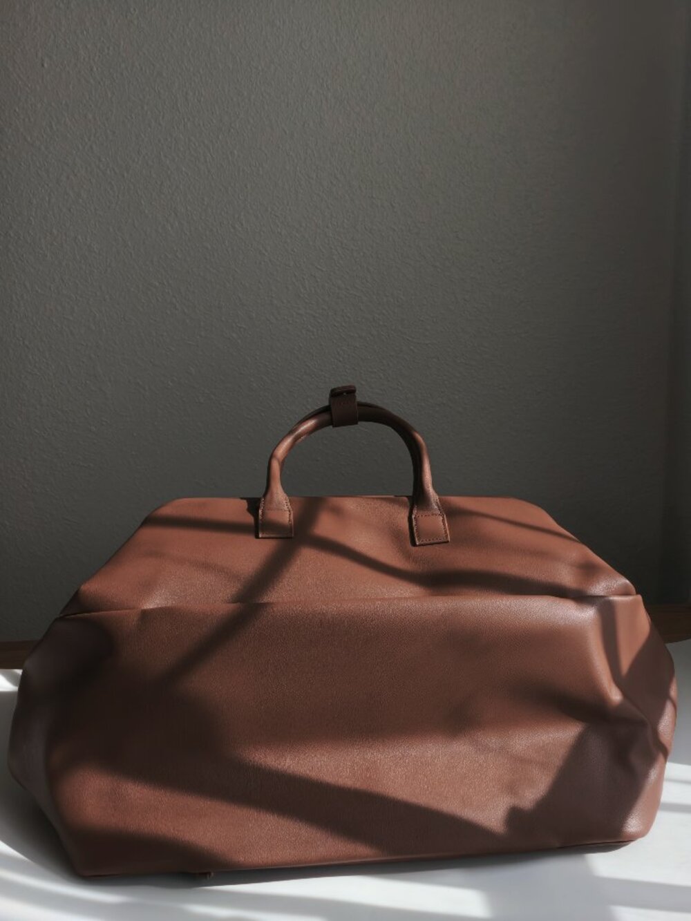 BEIS Essential Weekender Bag in Maple - Vegan Leather, New Without Tags